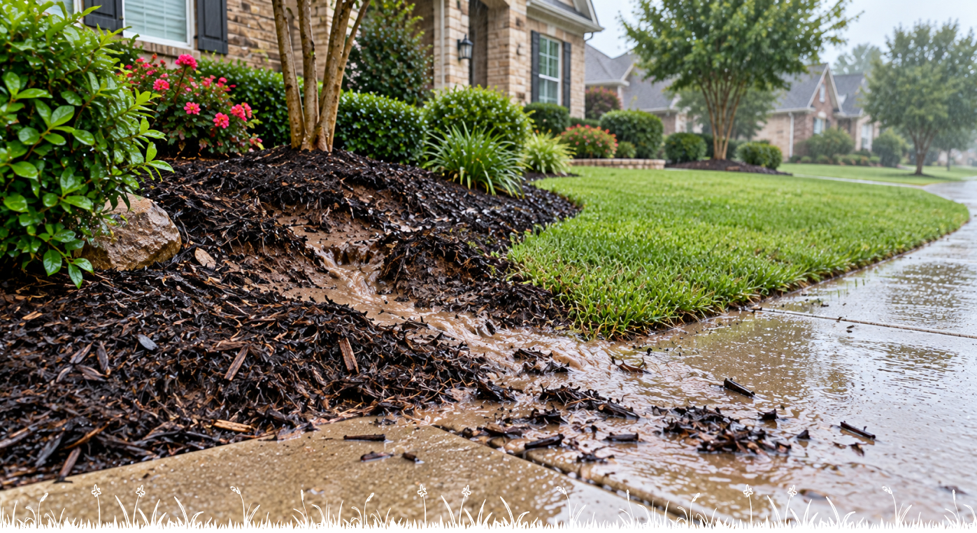 Why Does Mulch Keep Washing Out of Your Landscape Beds?