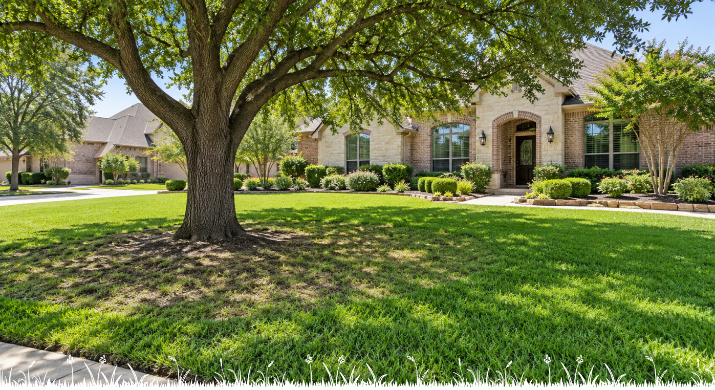 Why Does Grass Turn Thin Under Trees in North Texas?